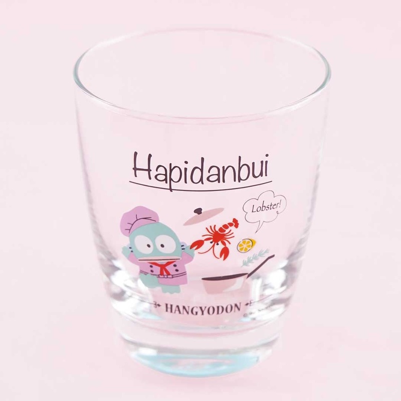 Sanrio Hapidanbui Drinking Glass - Chef Hangyodon