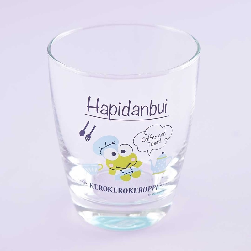 Sanrio Hapidanbui Drinking Glass - Chef Keroppi