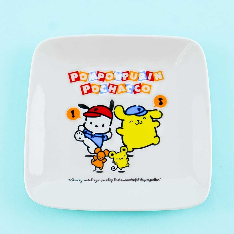 Pompompurin & Pochacco Wonderful Day Square Plate