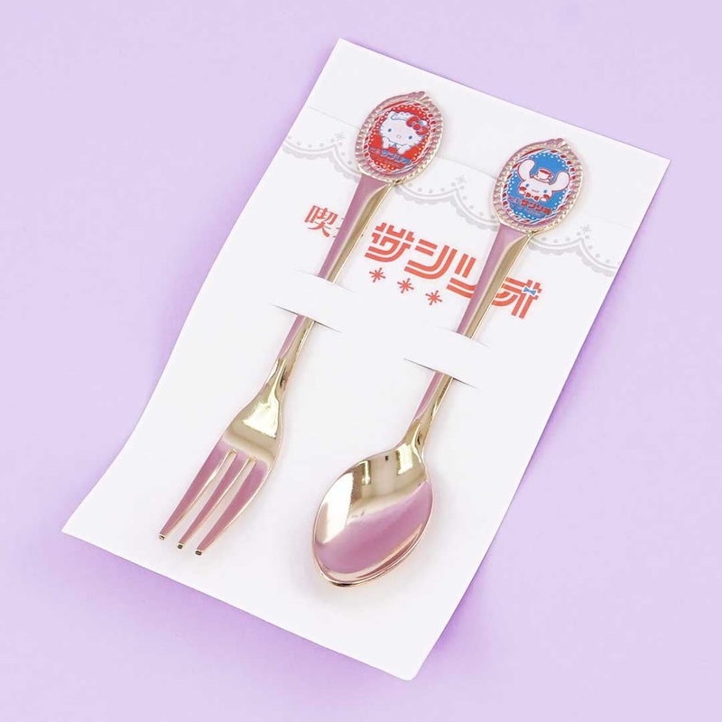 Sanrio Characters Cafe Spoon & Fork Set