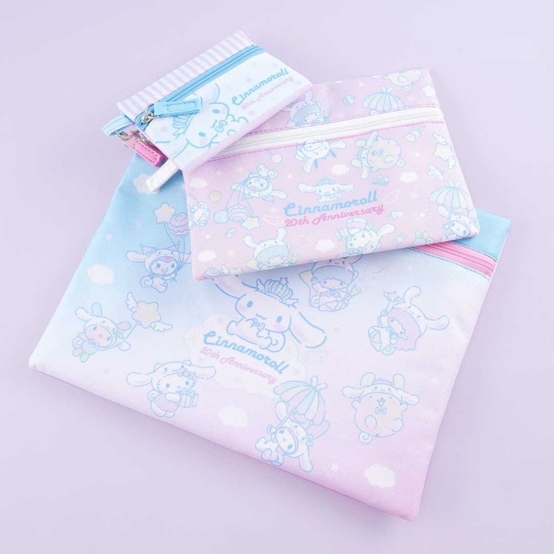 Cinnamoroll 20th Anniversary Flat Pouch Set - 3 pcs