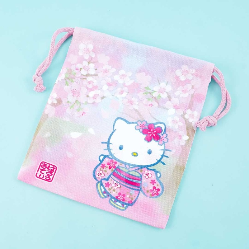 Hello Kitty Sakura Season Drawstring Bag