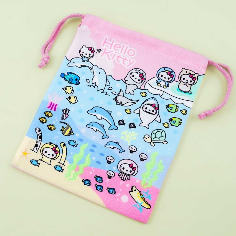 Hello Kitty Sea Friends Drawstring Pouch