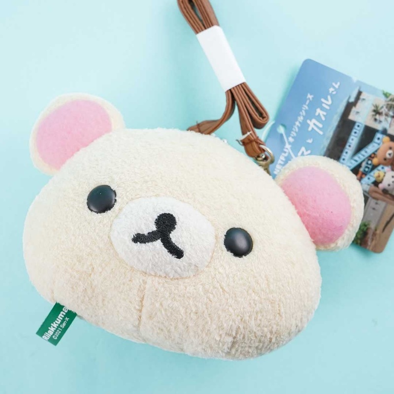 Rilakkuma & Kaoru-san Big Head Sling Pouch - Korilakkuma