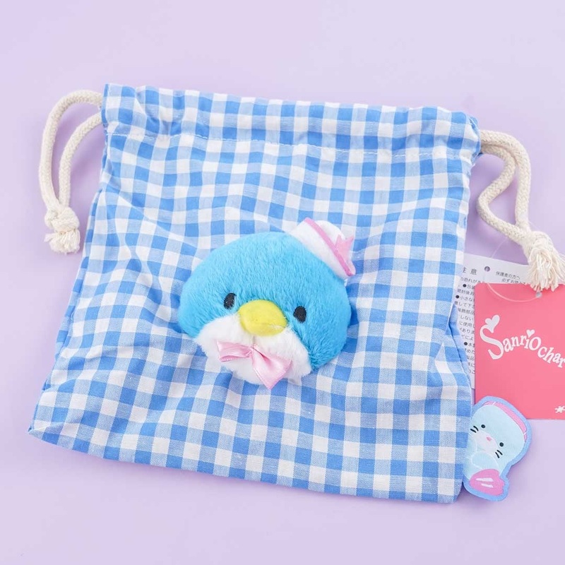 Tuxedosam Checkered Drawstring Bag