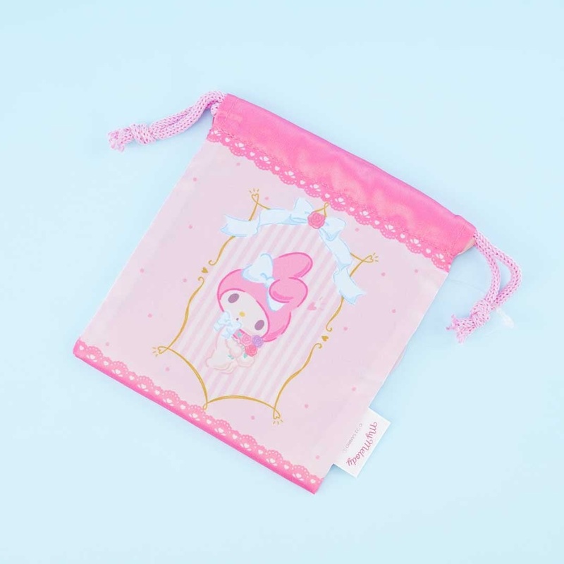 My Melody Secret Flower Drawstring Pouch