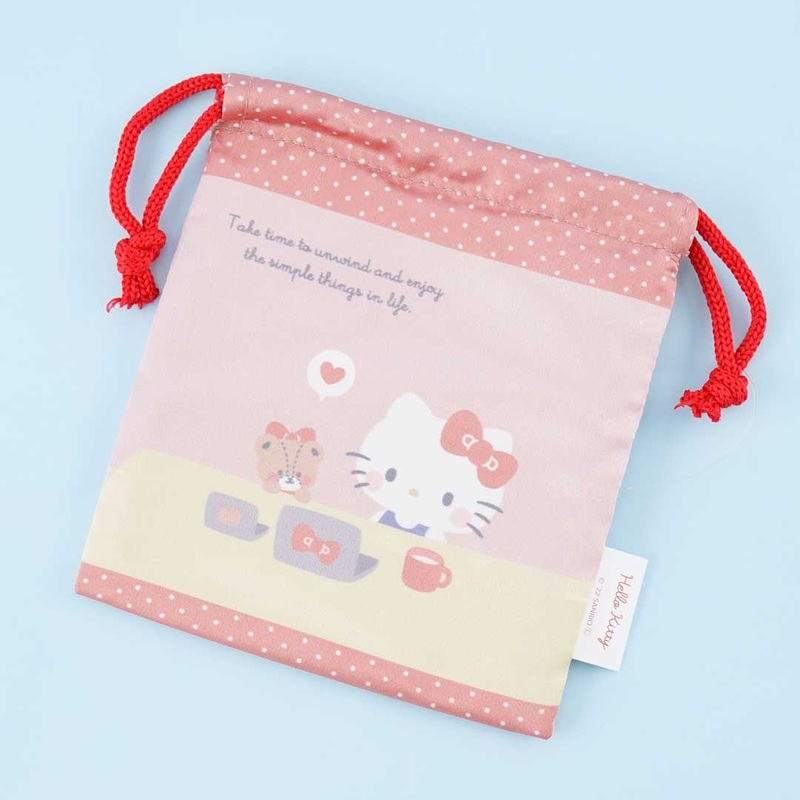 Hello Kitty Sweet Meeting Drawstring Pouch
