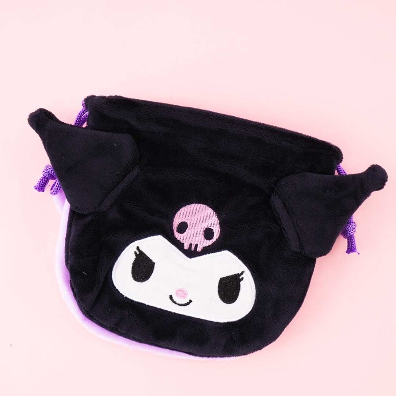 Kuromi & Baku Double Drawstring Pouch