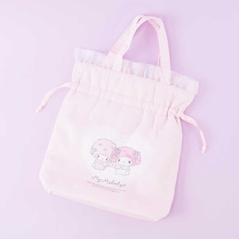 My Melody & My Sweet Piano Frilly Drawstring Pouch