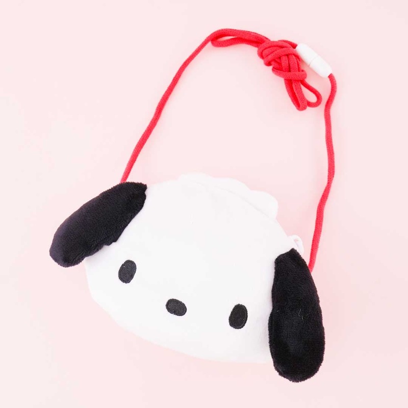 Pochacco Soft Face Pouch With Neck Strap