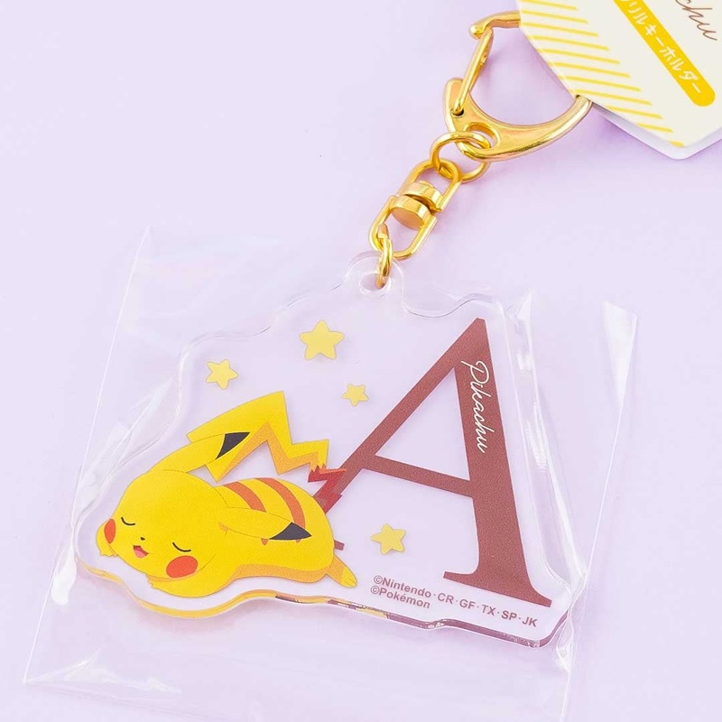 Pokmon Pikachu Initial Acrylic Charm - Letter A