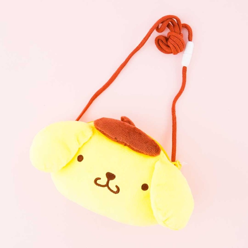 Pompompurin Soft Face Pouch With Neck Strap