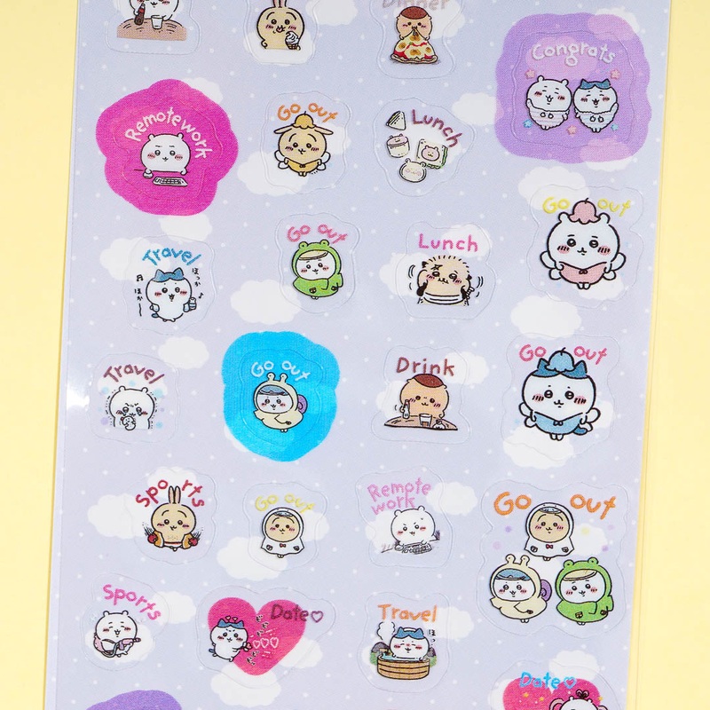 Chiikawa Daily Activity Schedule Stickers - English