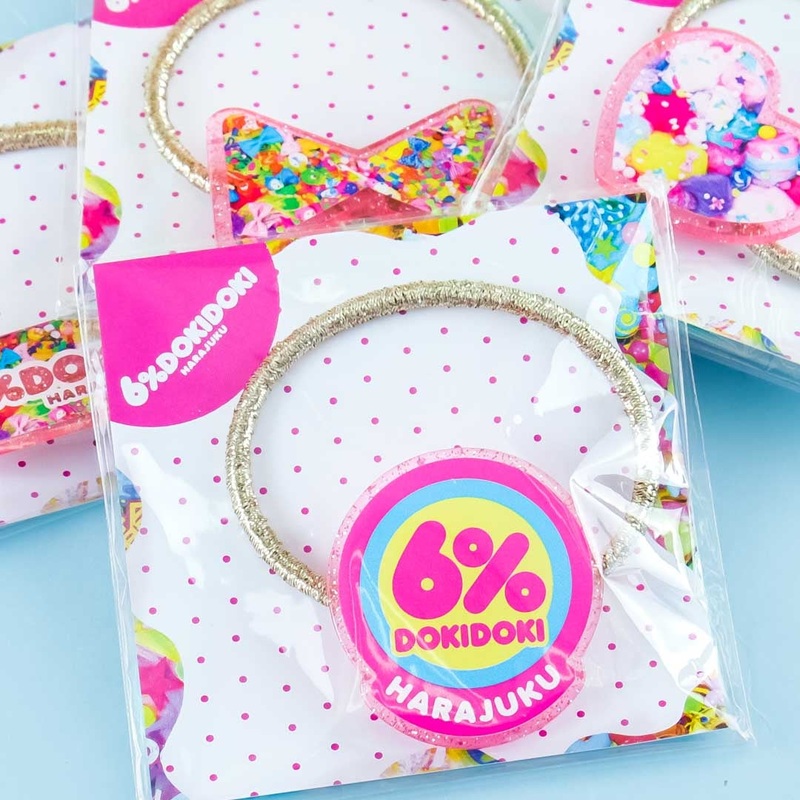 6%DOKIDOKI Glittery Hair Tie