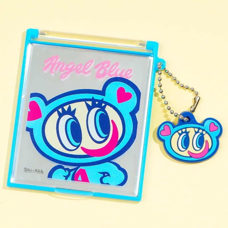 Angel Blue Compact Mirror With Charm