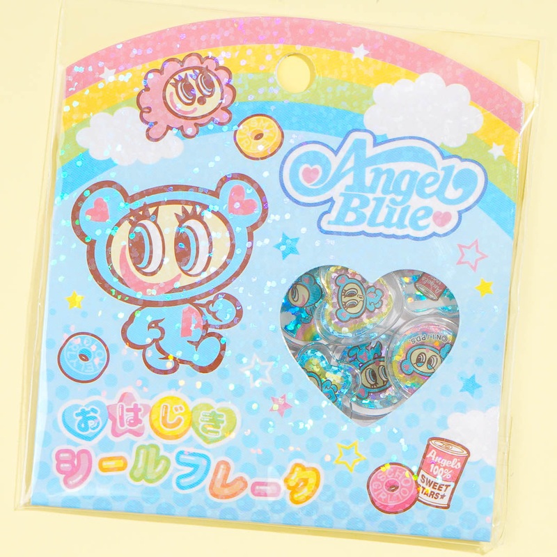 Angel Blue Glitter Ohajiki Stickers