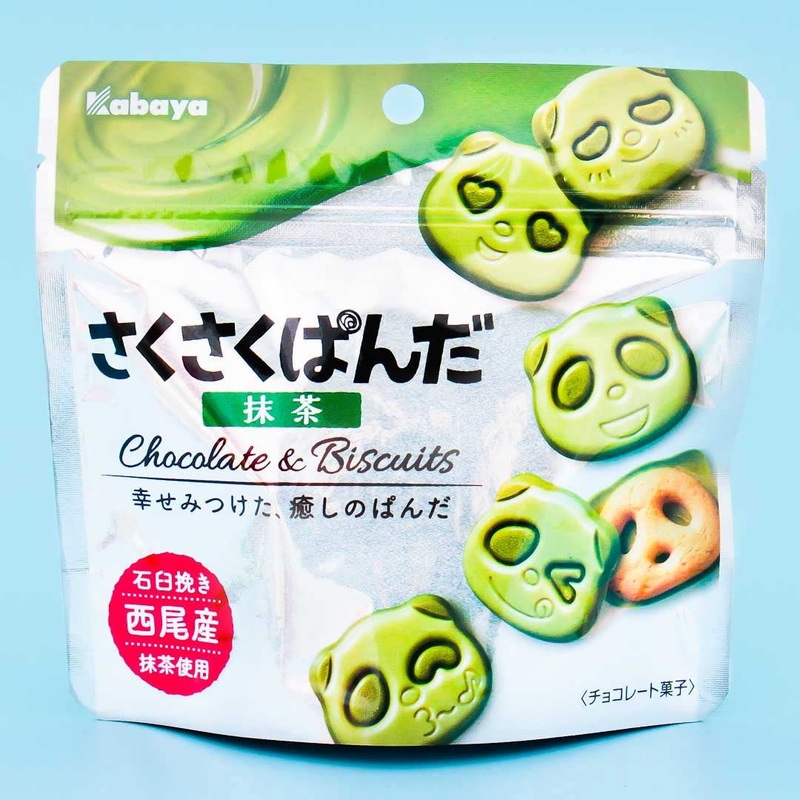 Saku Saku Panda Chocolate Biscuits - Matcha