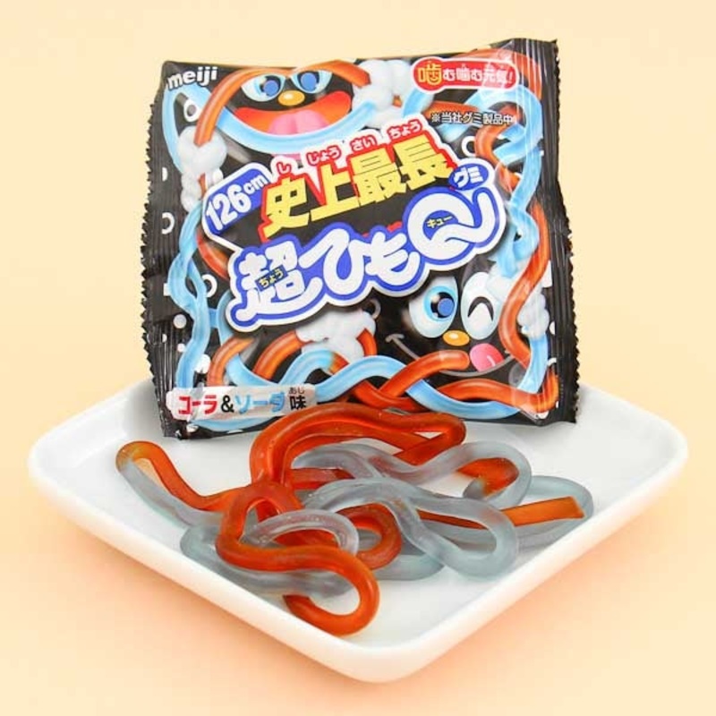 Meiji Cho HimoQ Super Long Gummy String - Cola & Soda