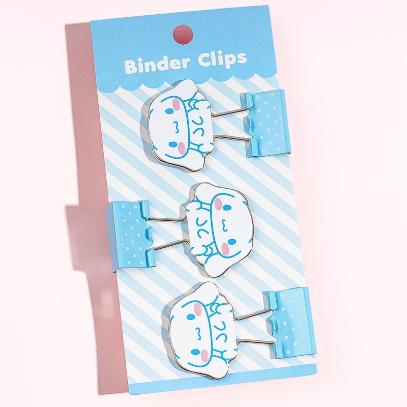 Cinnamoroll Polka Dot Binder Clip Set - 3pcs