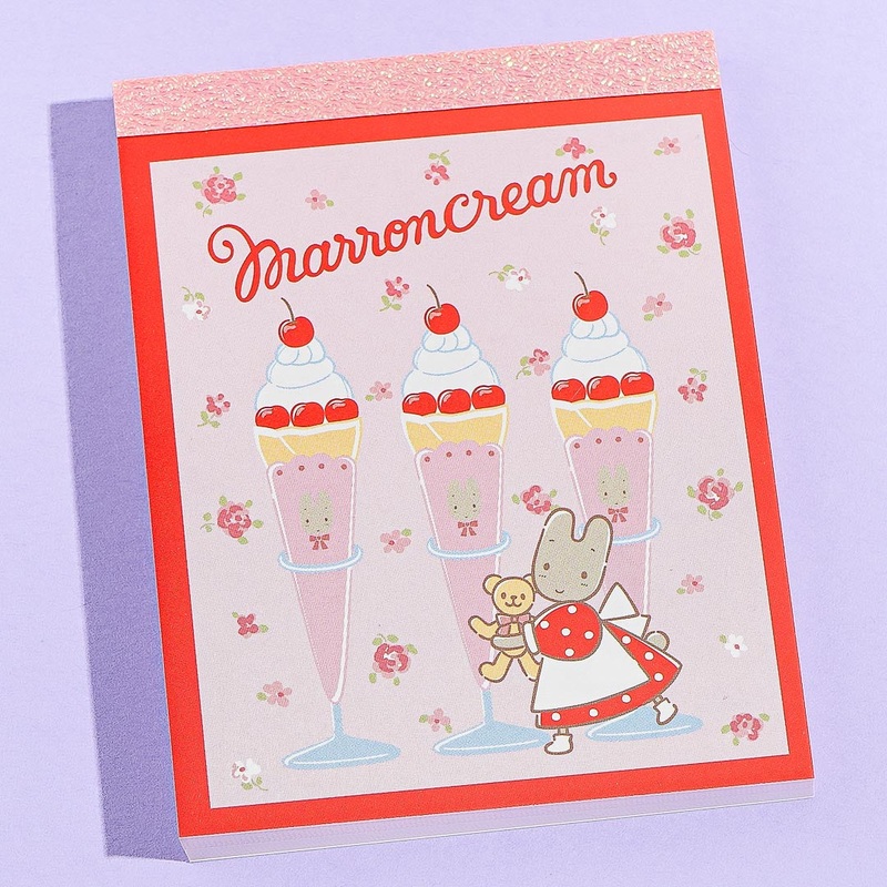 Marron Cream Cherry Parfait Mini Memo Pad