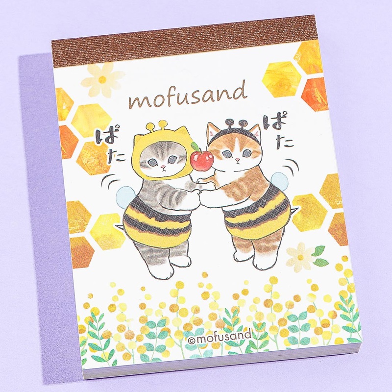 Mofusand Honey Bees Mini Memo Pad