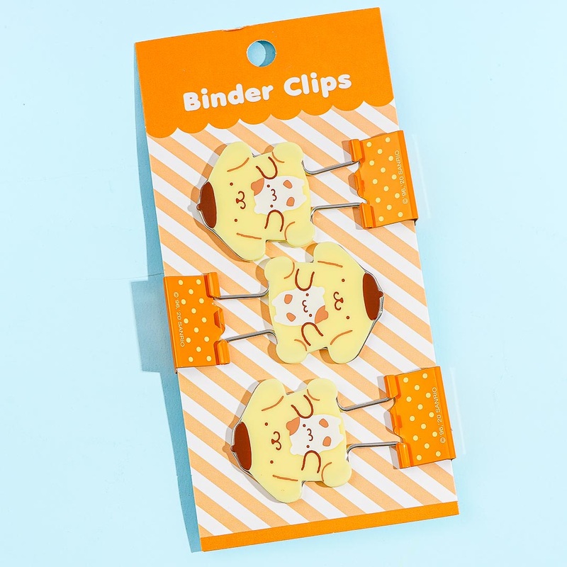 Pompompurin Polka Dot Binder Clip Set - 3 pcs