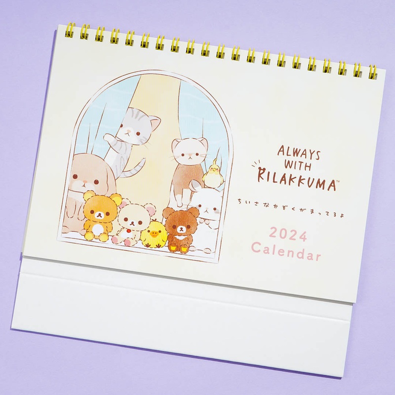 Rilakkuma Fluffy Pets 2024 Desktop Calendar