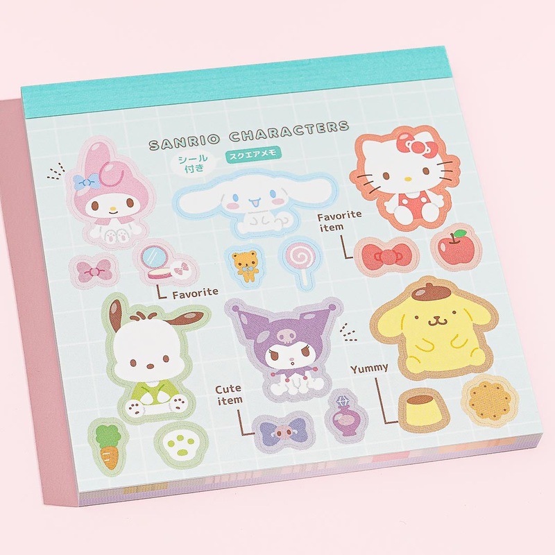 Sanrio Characters Fave Sticker Memo Pad