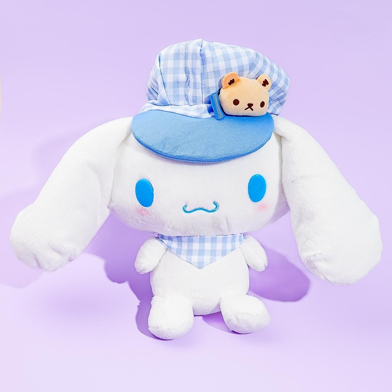 Cinnamoroll Gingham Newsboy Cap Plushie - Big
