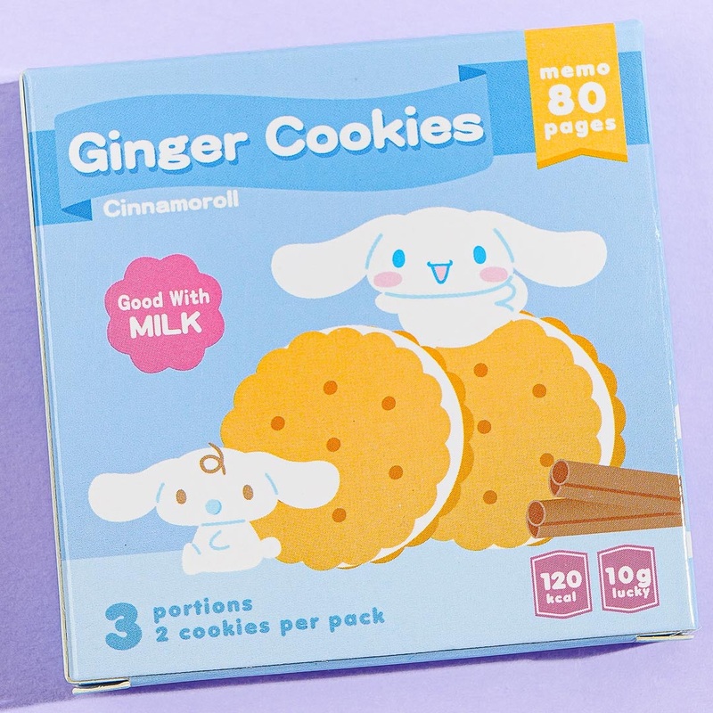 Cinnamoroll & Milk Ginger Cookies Memo Pad Box