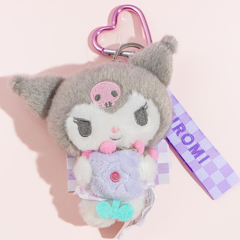Kuromi Pastel Checker Plush Charm