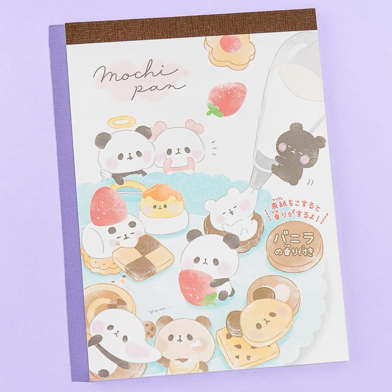 Mochi Mochi Panda Fluffy Sweets Scented A6 Memo Pad