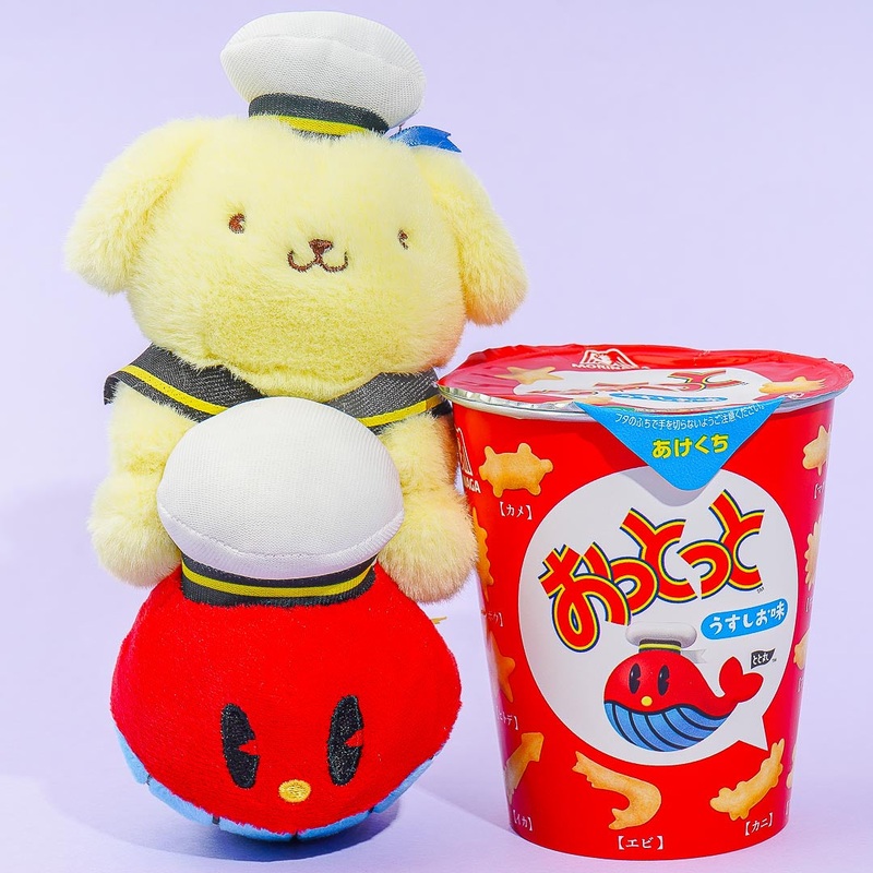 Ottotto x Sanrio Characters Plushie Charm & Crackers - Pompompurin
