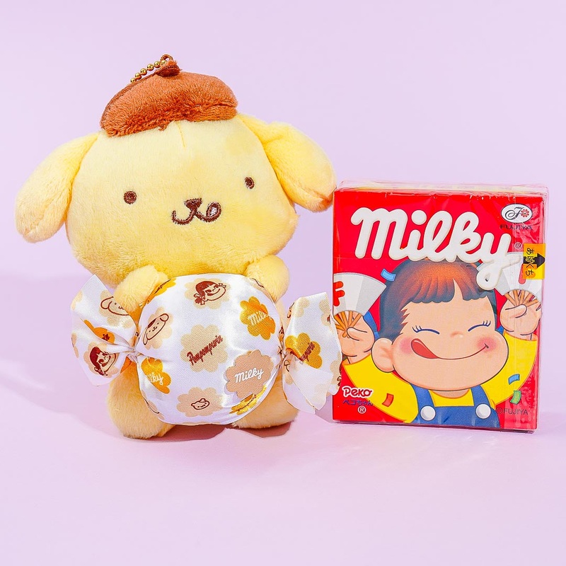 Pompompurin Candy Plush Charm & Milky Candy Set