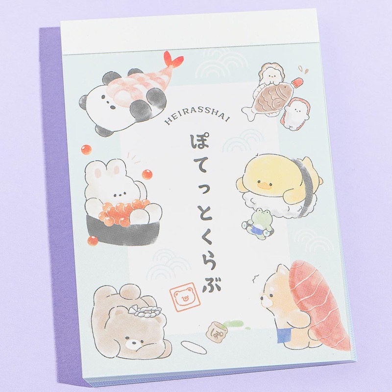 Potato Club Sushi Animals Memo Pad