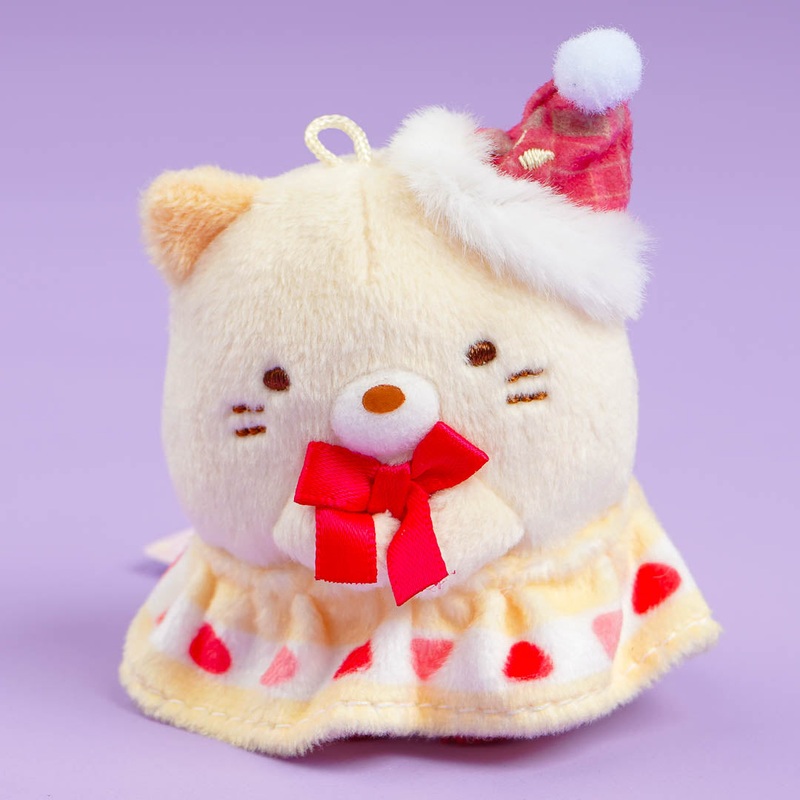 Sumikko Gurashi Strawberry Christmas Plushie - Neko / Mini