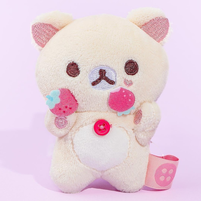 Korilakkuma Full of Strawberry Day Plushie - Snacking / Mini