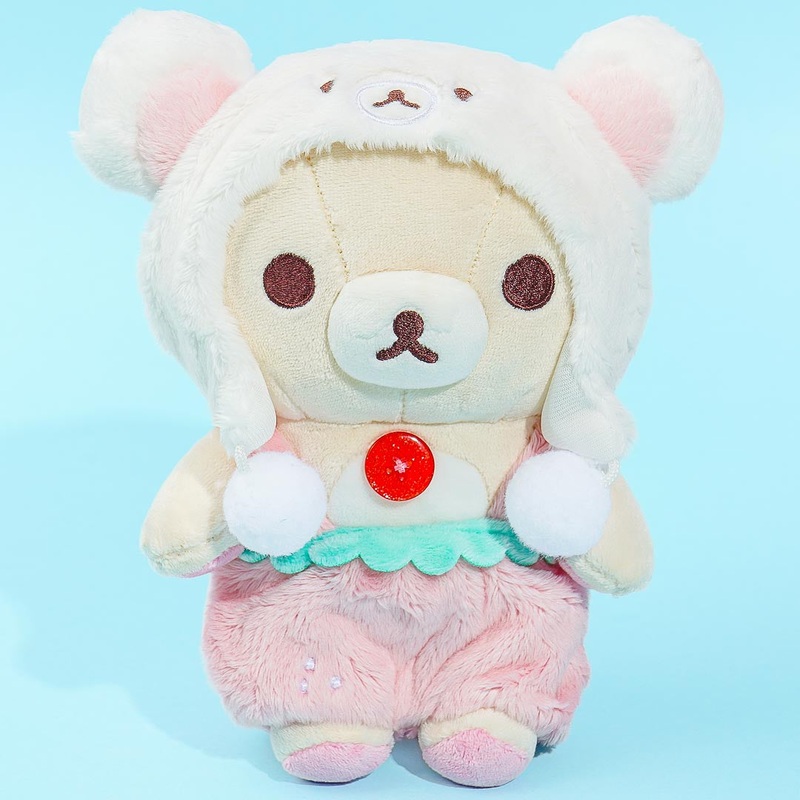 Korilakkuma Full of Strawberry Day Plushie - Strawberry Bear / Medium