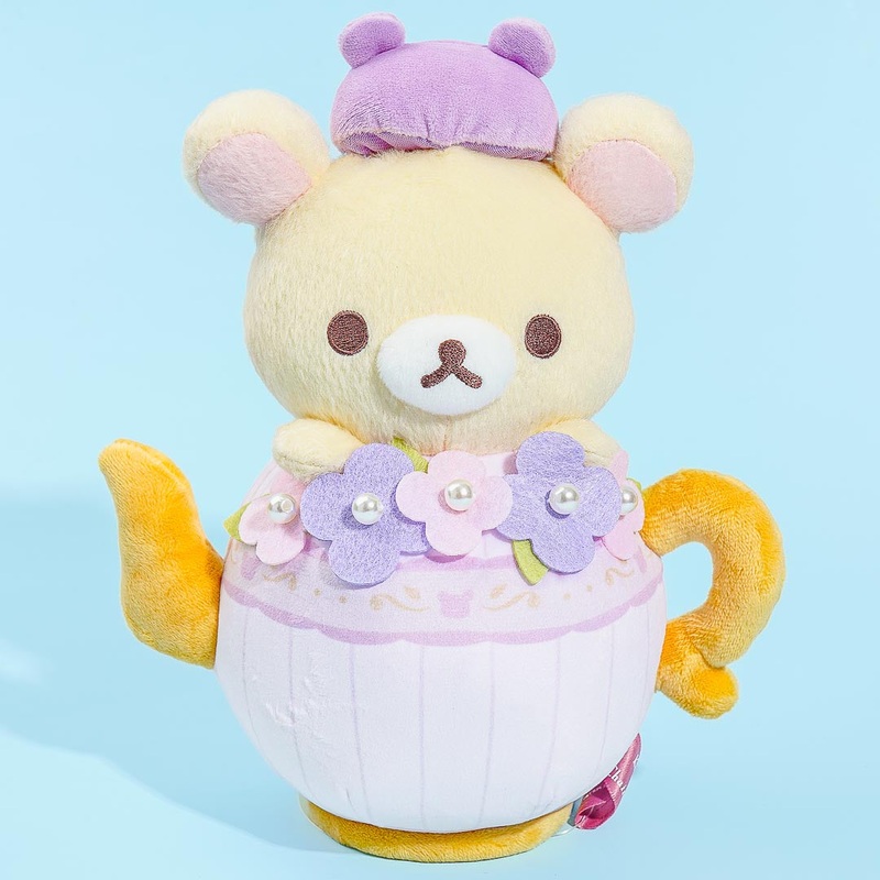 Korilakkuma Korikogu Flower Tea Time Teapot Plushie - Medium