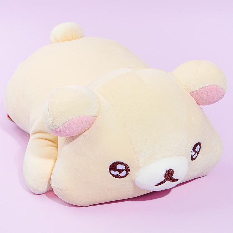 Korilakkuma Puffy Cheeks Cushion Plushie - Medium