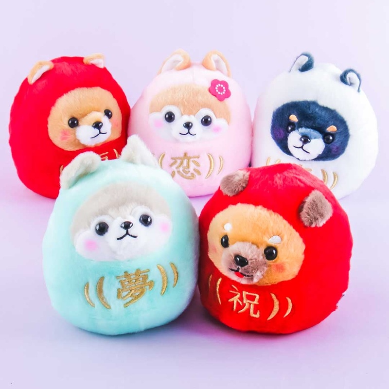 Mameshiba San Kyodai Daruma Plushie - Medium