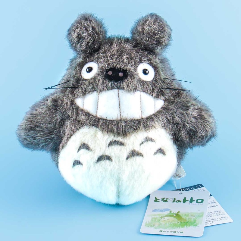 My Neighbor Totoro Grinning Furry Plushie - Totoro / Medium