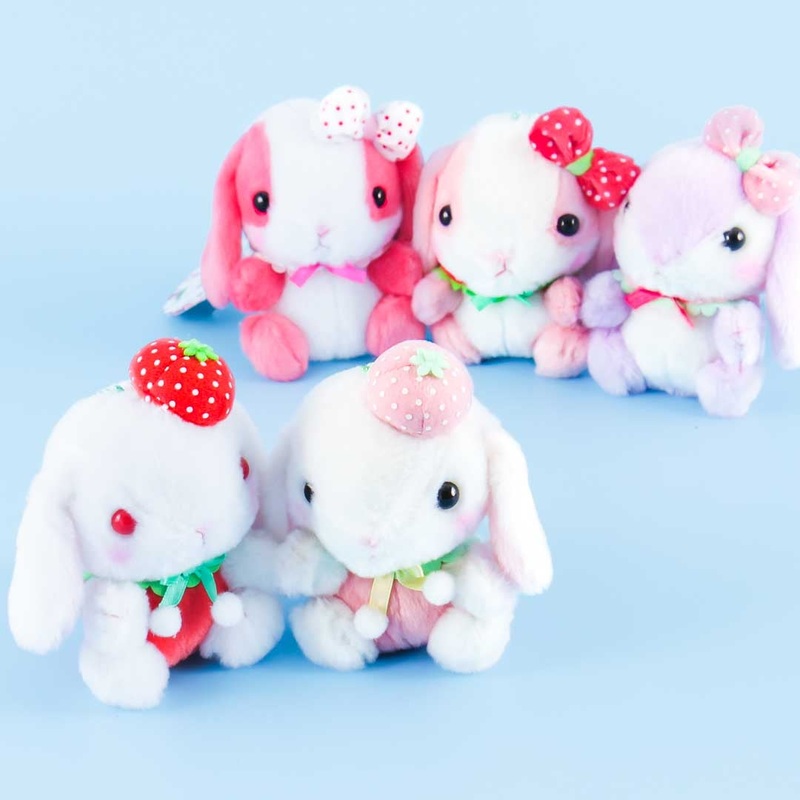 Pote Usa Loppy Strawberry Love Plushie - Medium