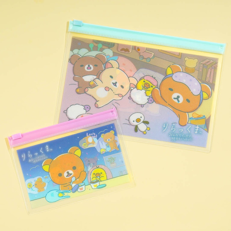 Rilakkuma Sleepover Zip Bag Set - 2 pcs