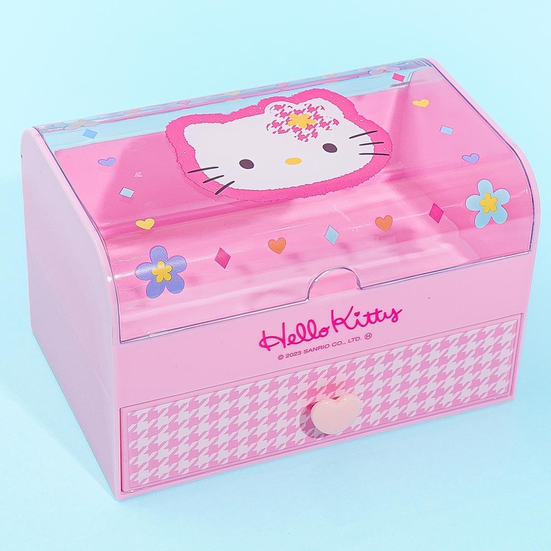 Hello Kitty Houndstooth Accessory Drawer Box