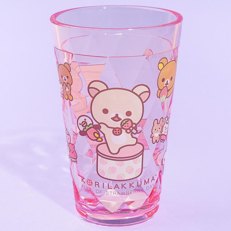 Korilakkuma Full of Strawberry Day Acyrlic Cup