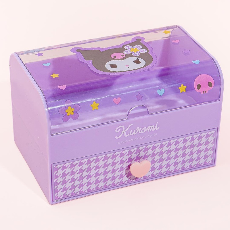 Kuromi Houndstooth Accessory Drawer Box