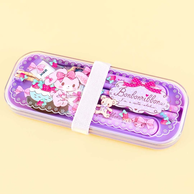 Bonbonribbon Strawberry Aloha Utensil Set