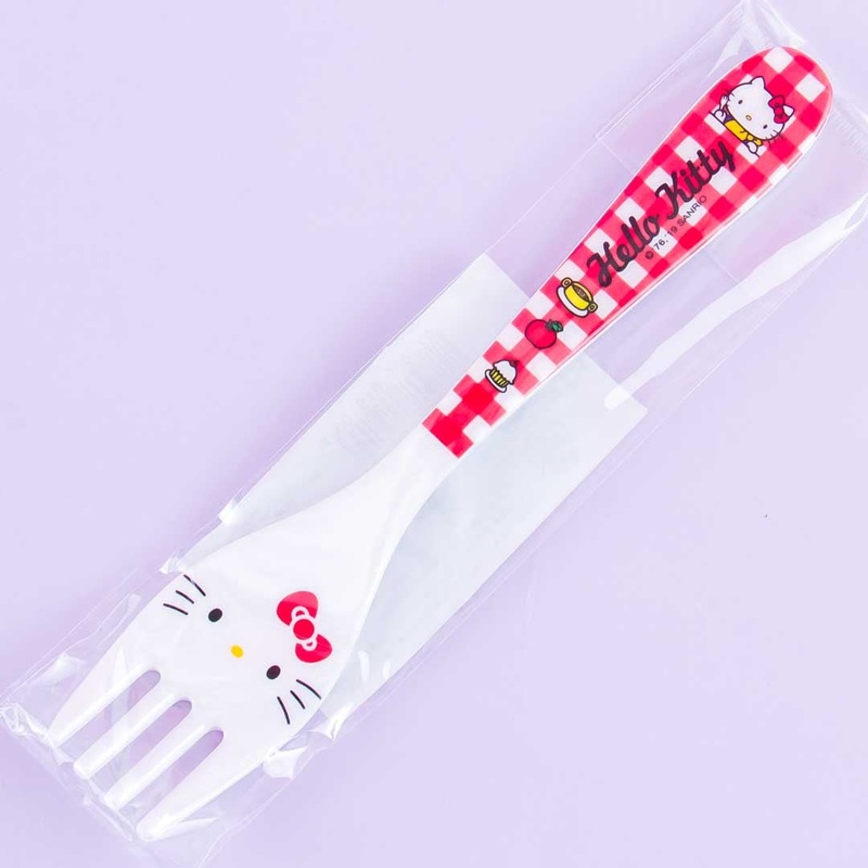 Hello Kitty Meal Time Checkered Fork