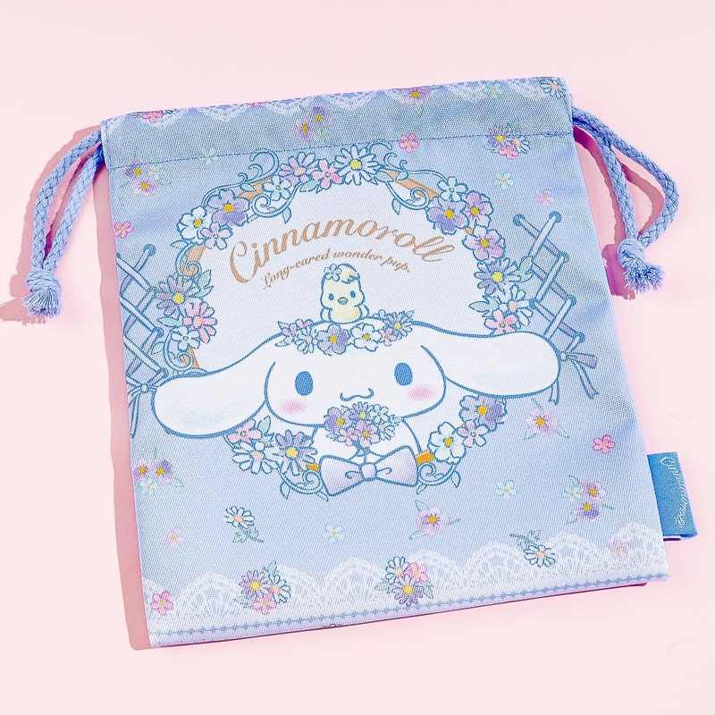 Cinnamoroll Flower Pup Drawstring Bag